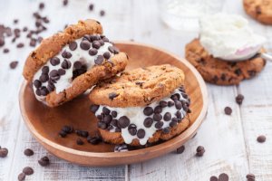 Chocolate Chip Cookie Ice Cream Sandwich